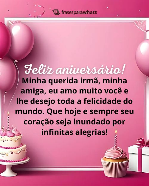 Mensagens de Aniversário para Irmã +66 Modelos de Felicitações para Compartilhar