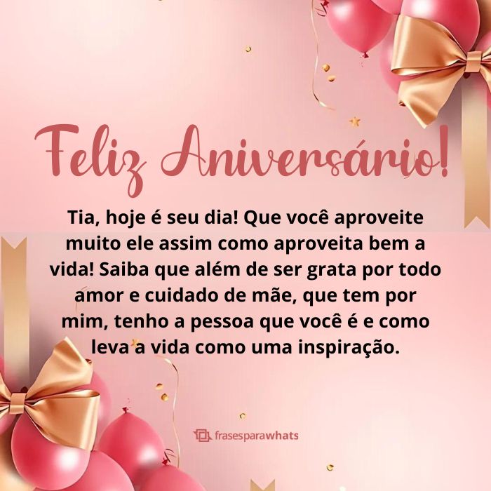 Frases de Aniversário para Tia +45 Opções de Felicitações Prontas para Compartilhar