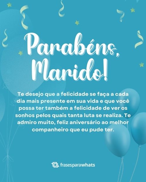 Mensagem de Aniversário para Marido +117 Opções de Felicitação Para o seu Amor