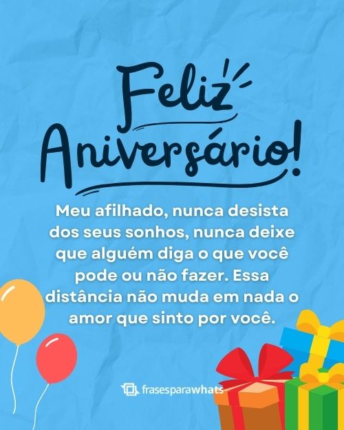 Mensagens de Aniversário para Afilhado +30 Opções para Felicitá-lo com Carinho