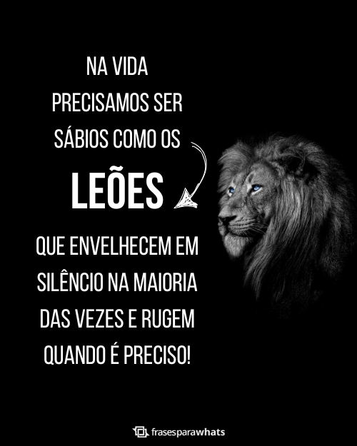 43 Frases de Leão para status com Poder - Frases para Whats